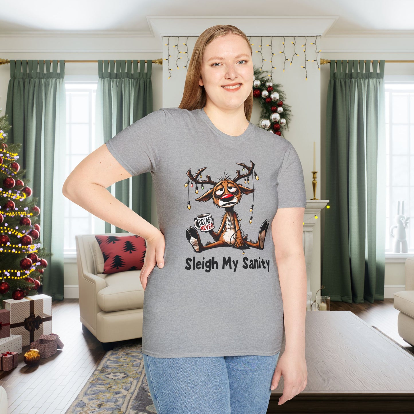 Sleigh My Sanity Adult T-shirt