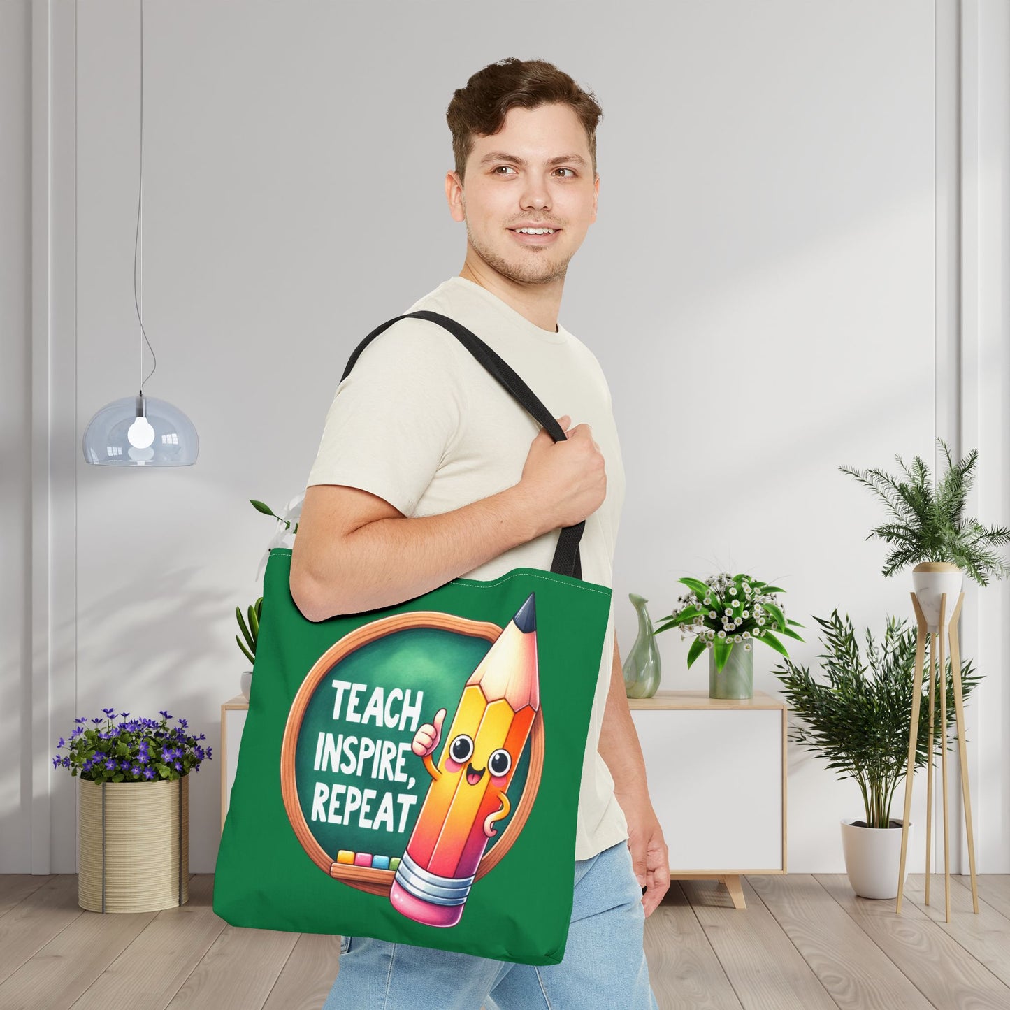 Teach Inspire Repeat Canvas Tote Bag