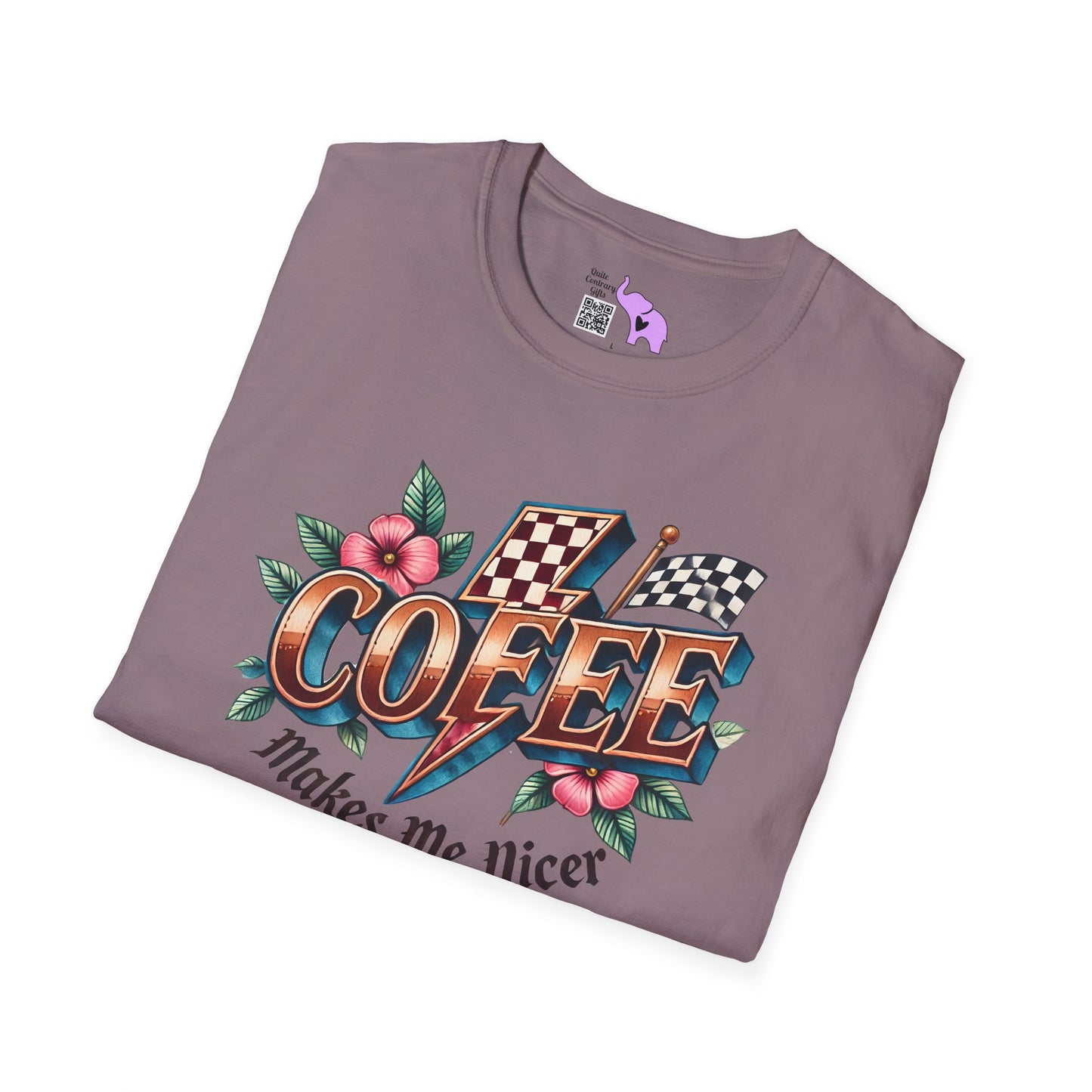 Coffee Makes Me Nicer Adult T-shirt