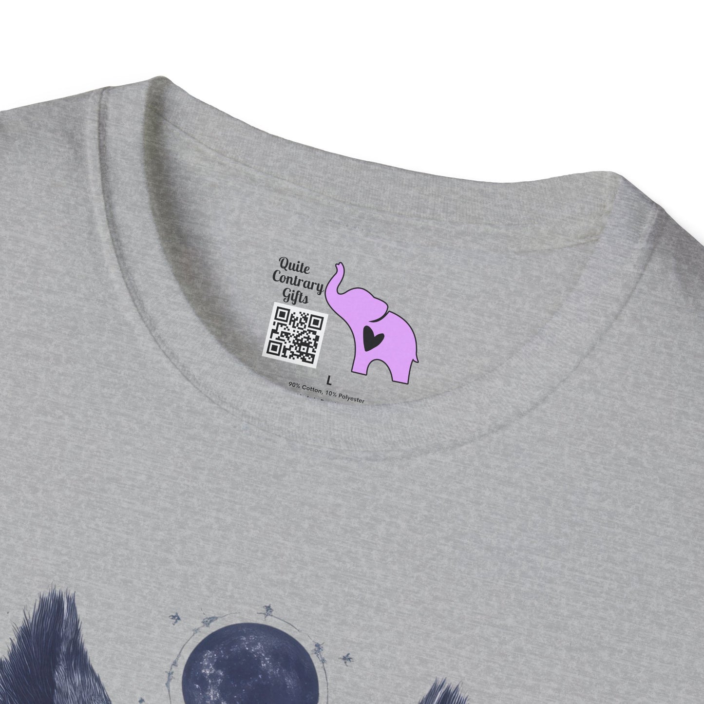 Creepy Skull Wolf Adult T-shirt