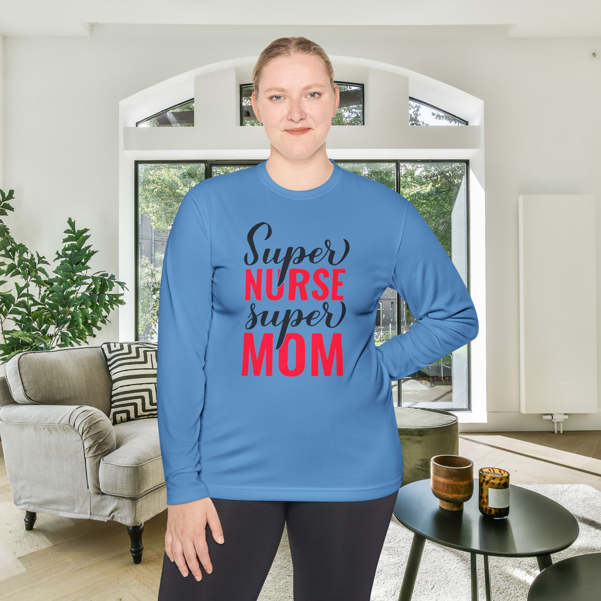 Super Nurse Super Mom Adult Long Sleeve Tee