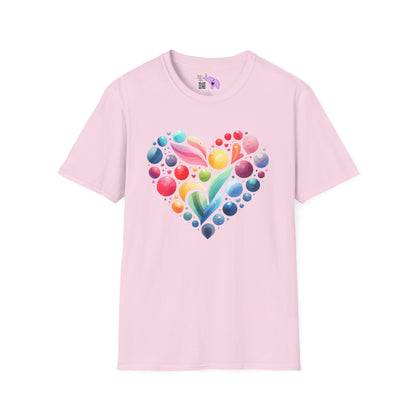 Color Pop Heart Adult T-shirt