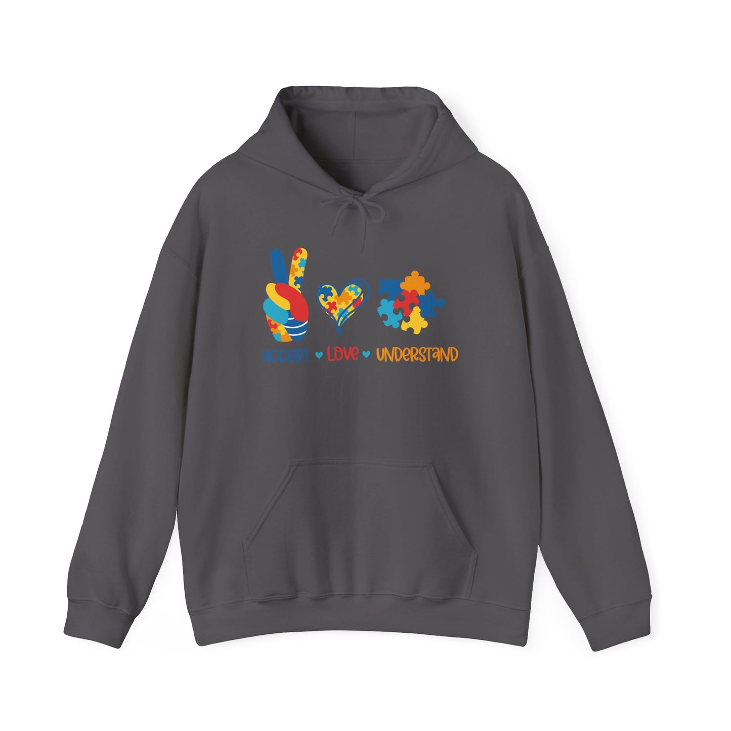 Accept Love Understand (Autism) Heavy Blend™ Hooded Sweatshirt