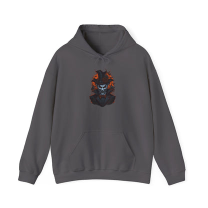 Creepy Demon Wearing Top Hat Heavy Blend™ Hooded Sweatshirt