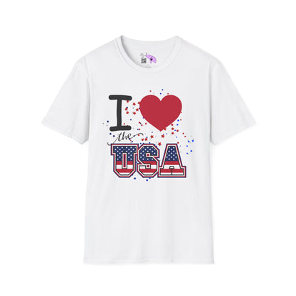 I Love The USA Adult T-shirt