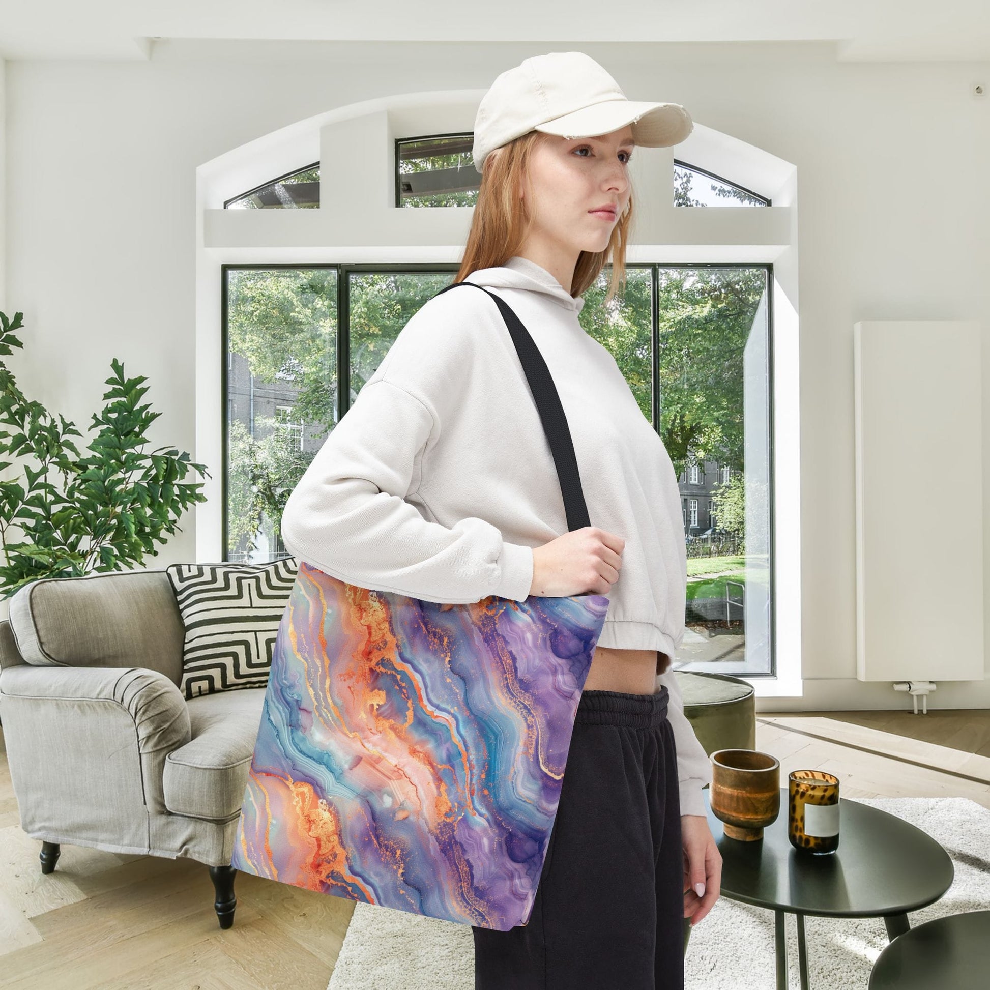 Dreamwave Marble Canvas Tote Bag