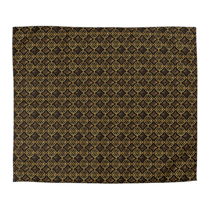 Golden Star Lattice Microfiber Duvet Cover
