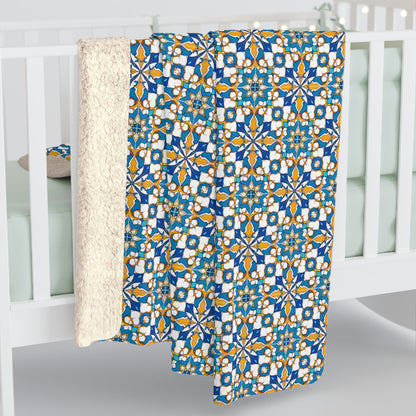 Talavera Sunburst Sherpa Fleece Blanket