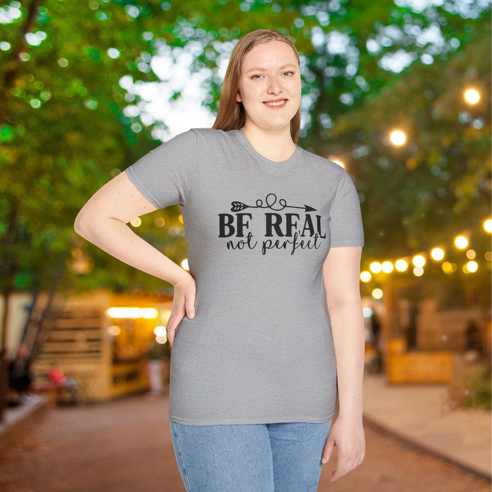 Be Real Not Perfect 2 Adult T-shirt