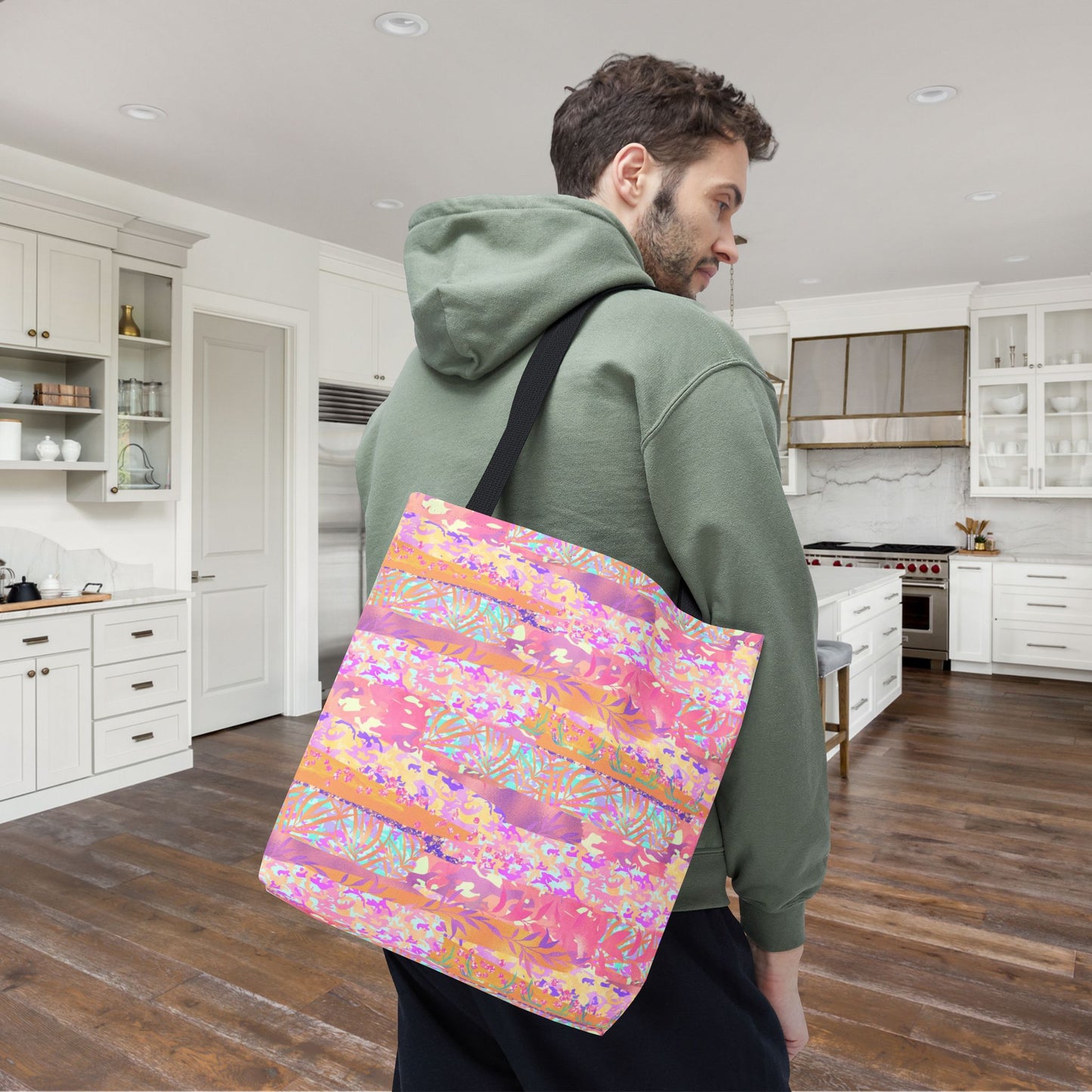 Wild Tropic Collage Canvas Tote Bag