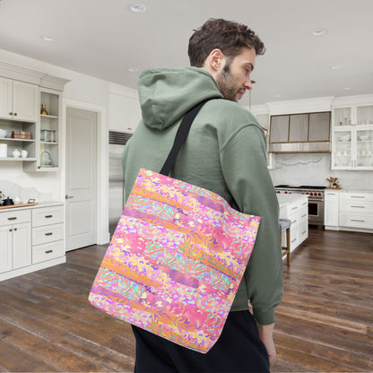 Wild Tropic Collage Canvas Tote Bag