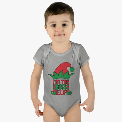 I'm The Boss Elf Infant Baby Rib Bodysuit