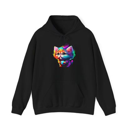 Cute Colorful Kitten Heavy Blend™ Hooded Sweatshirt