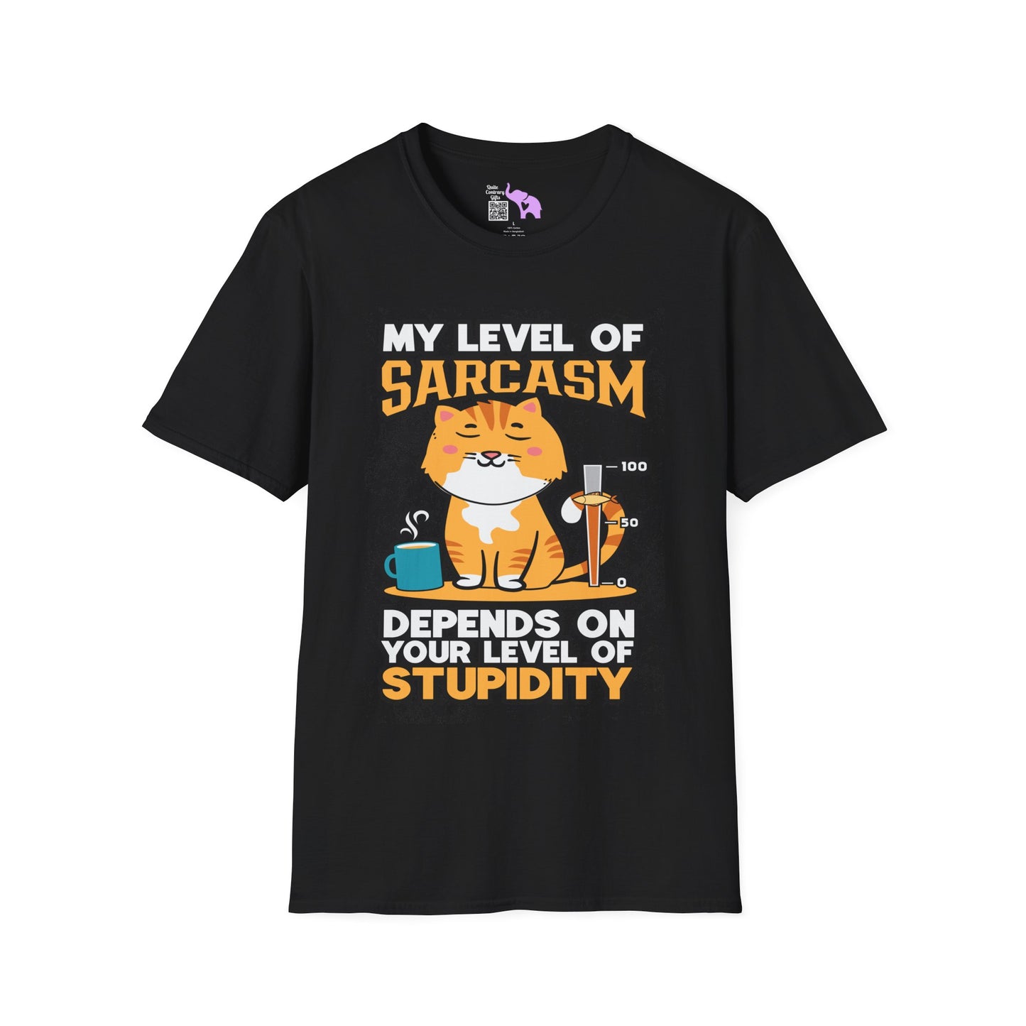My Level of Sarcasm Adult T-shirt