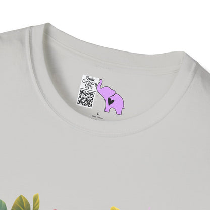 Colorful Flowers/Heart Kitten Adult T-shirt