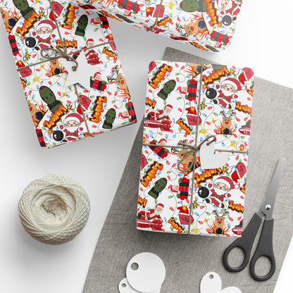 Bombastic Christmas Custom Name Wrapping Paper (Zachary)