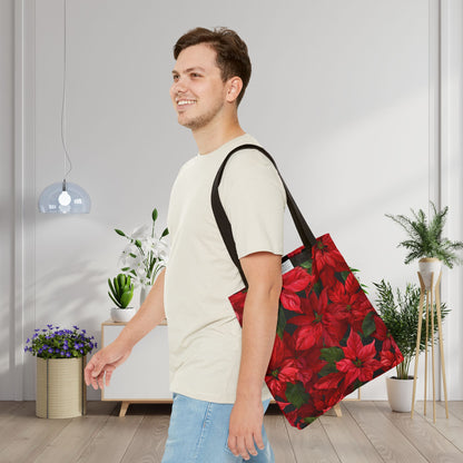 Crimson Noel Canvas Tote Bag