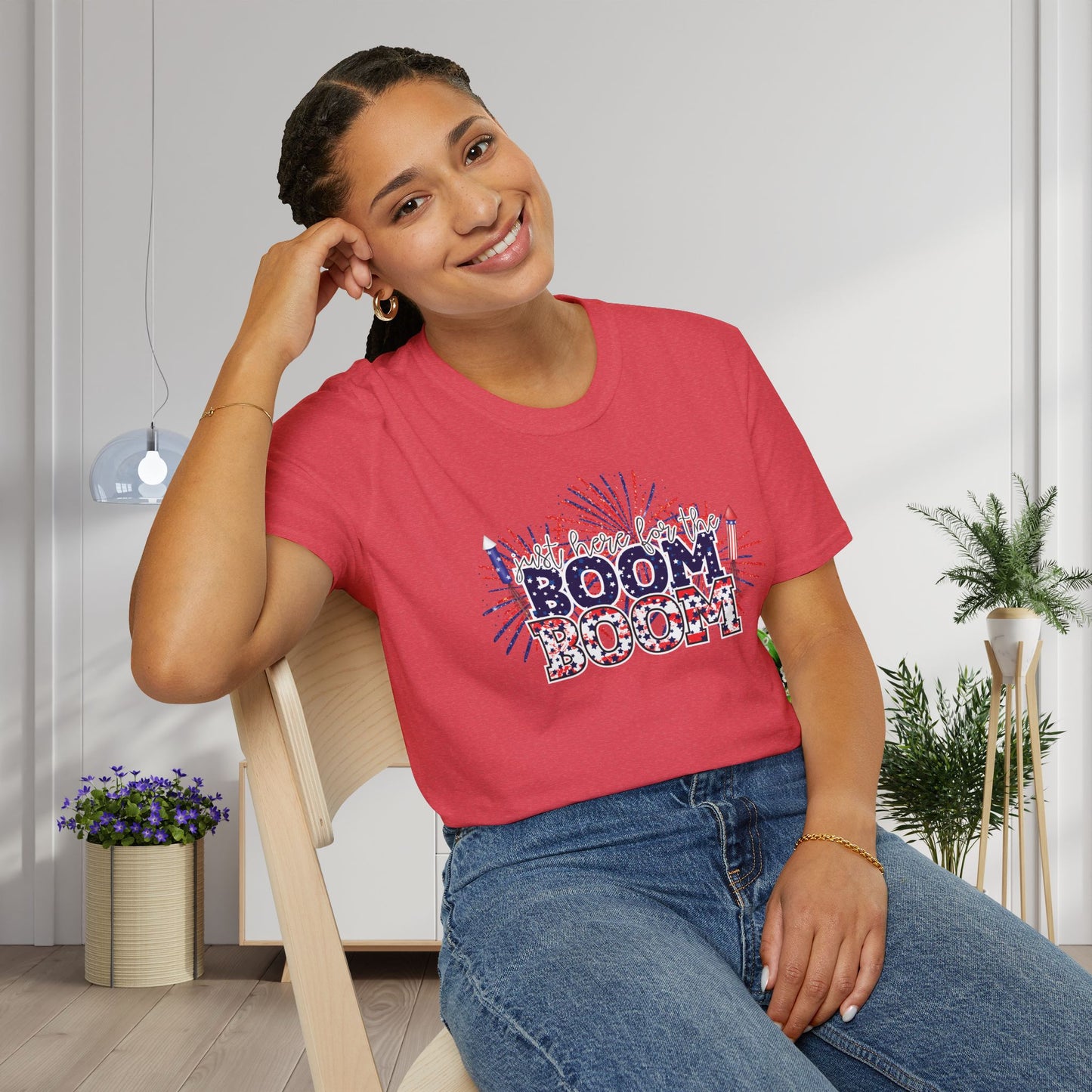 I'm Just Here For The Boom Boom Adult T-shirt