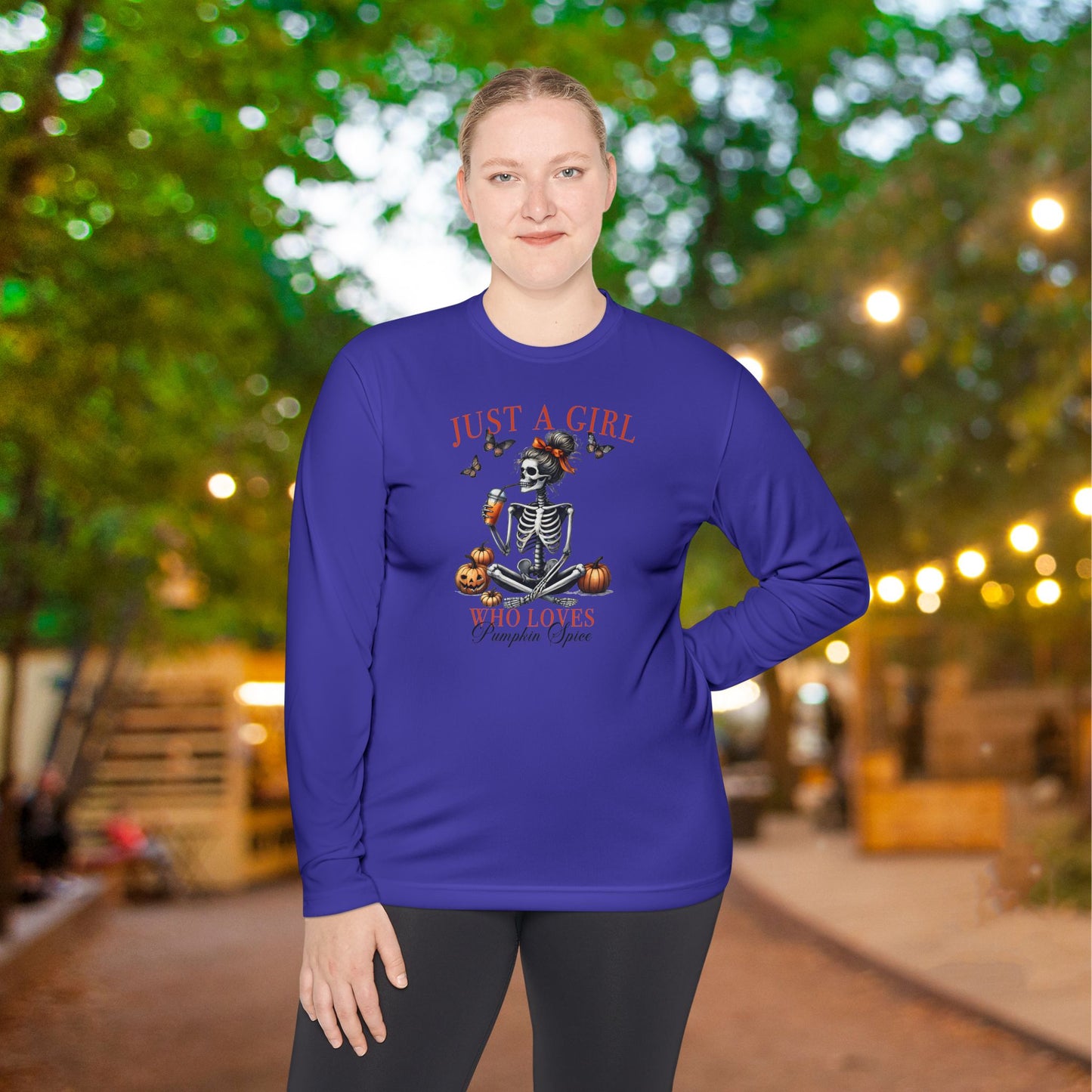 Just A Girl Who Loves Pumpkin Spice Adult Long Sleeve Tee