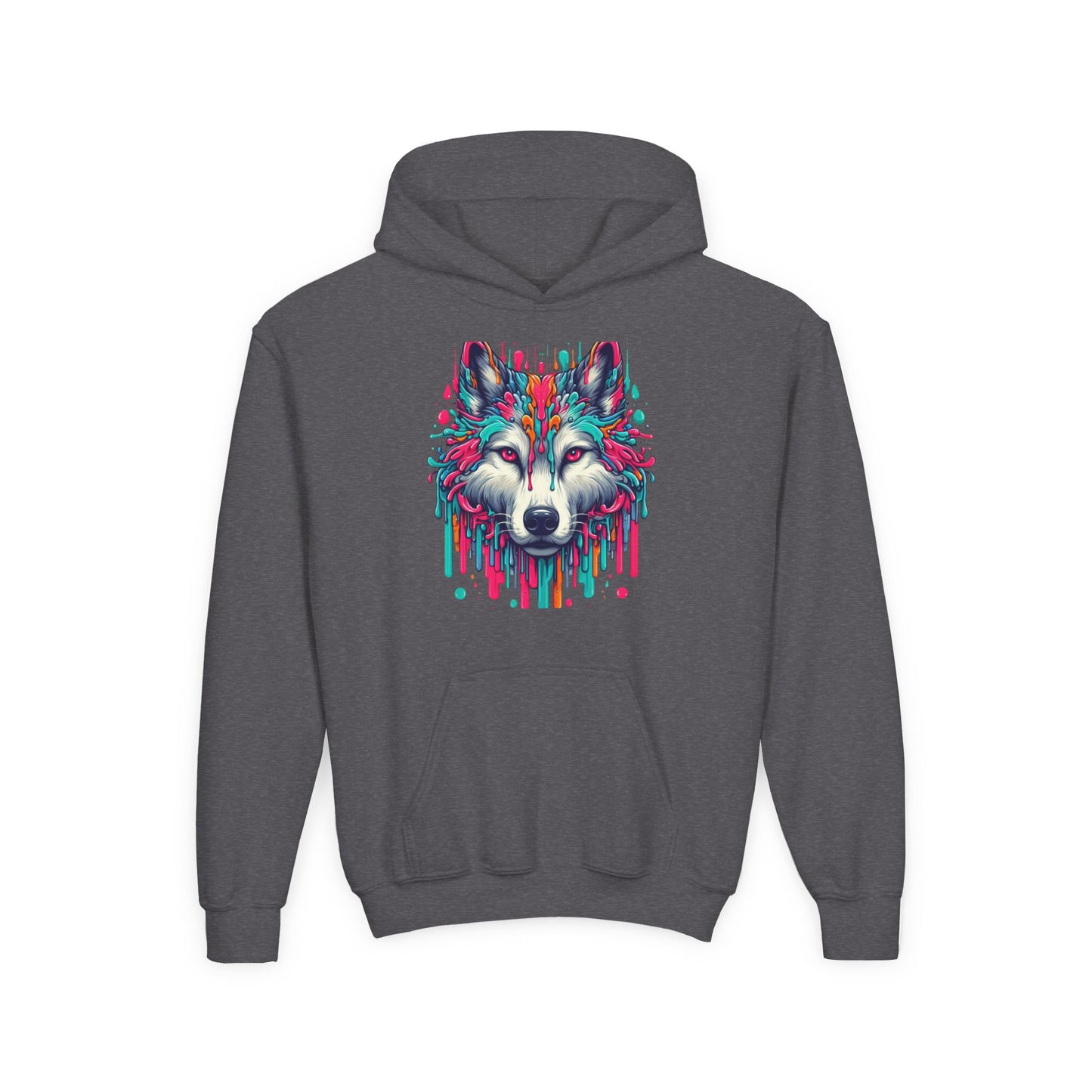 Colorful Wolf Youth Hoodie