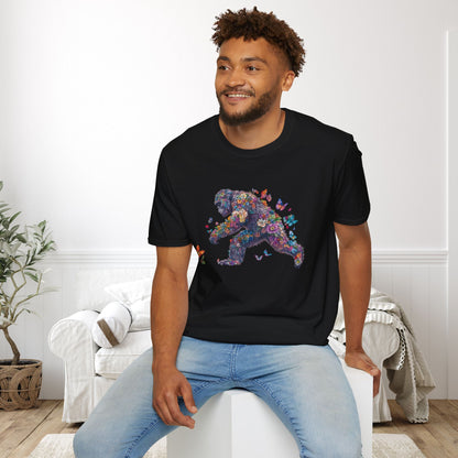 Flowers & Butterflies Bigfoot Adult T-shirt