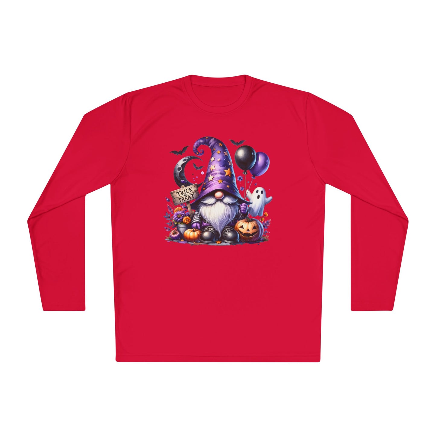 Trick or Treat Witchy Gnome Adult Long Sleeve Tee