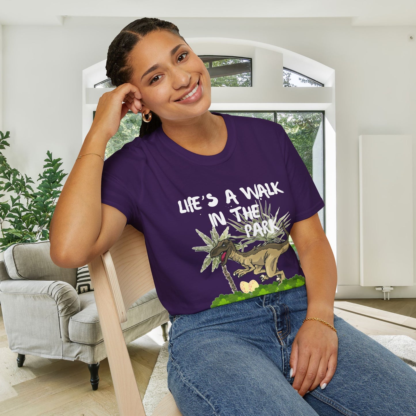 Life's Like A Walk In The Park... Jurassic Park Adult T-shirt