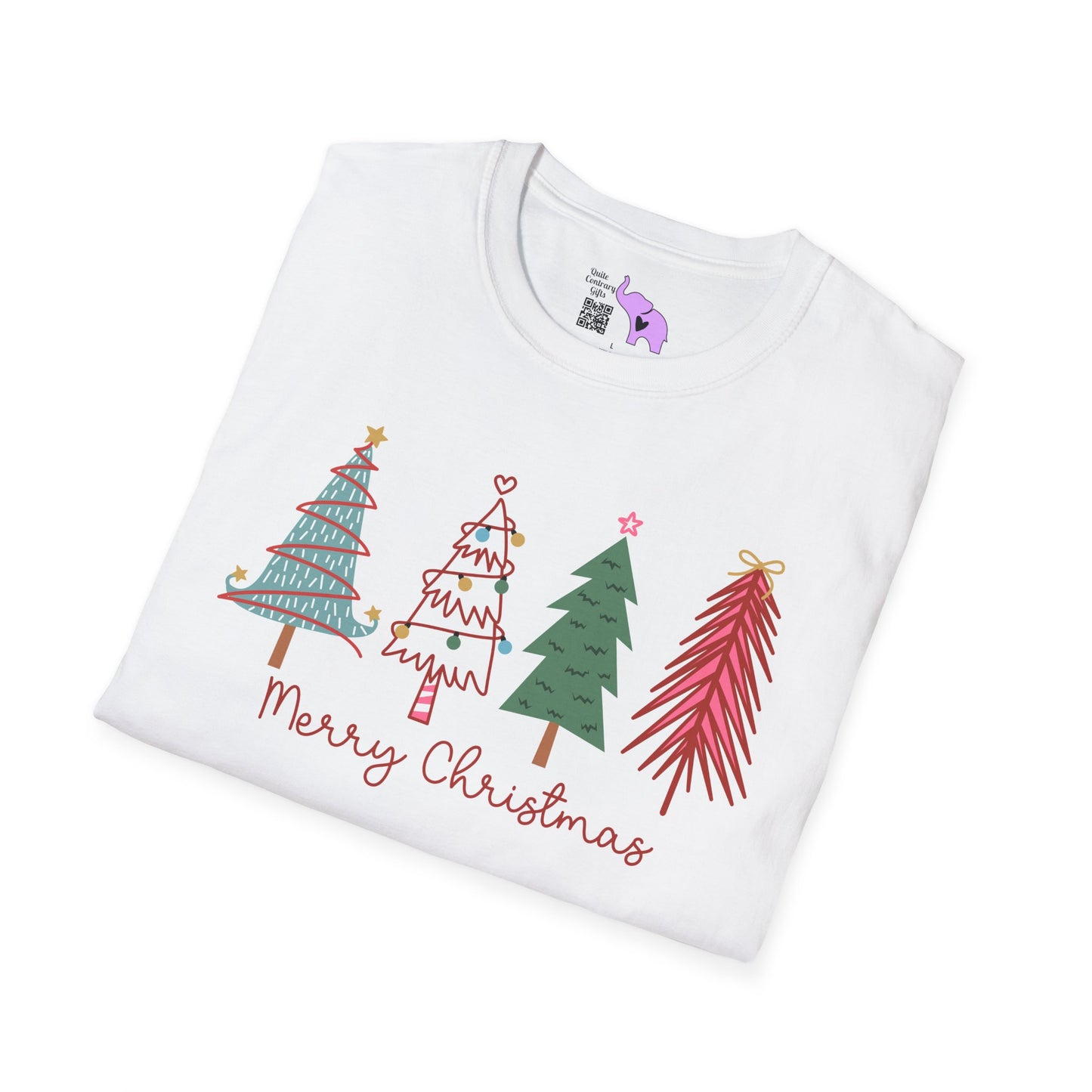Merry Christmas Trees Adult T-shirt