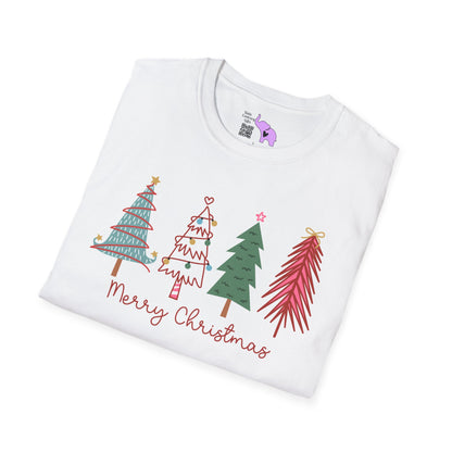 Merry Christmas Trees Adult T-shirt