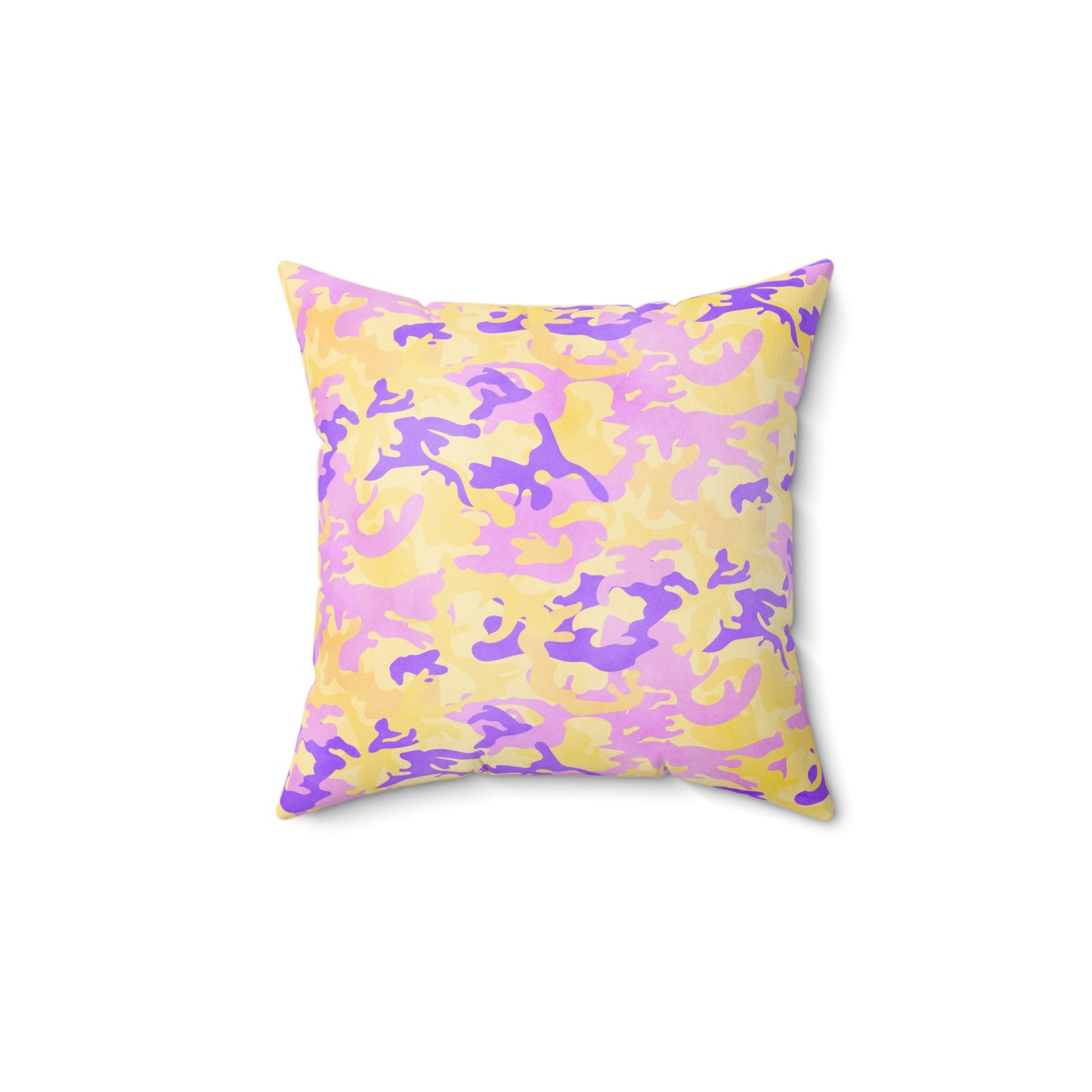 Peach Sorbet Camo Throw Pillow