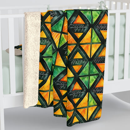Living Tapestry Sherpa Fleece Blanket
