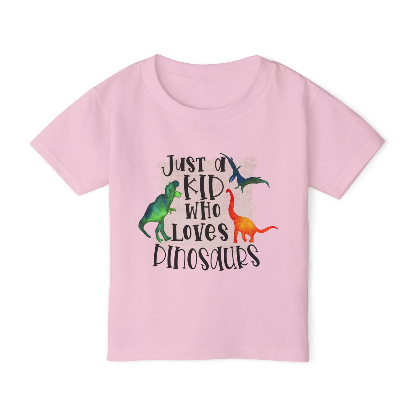 Just A Kid Who Loves Dinosaurs Heavy Cotton™ Toddler T-shirt