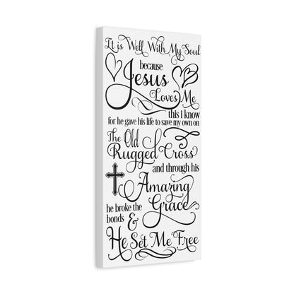 Hymnal Poem Canvas Art