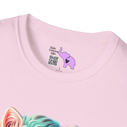 Cute Colorful Kitten in Flowers 3 Adult T-shirt
