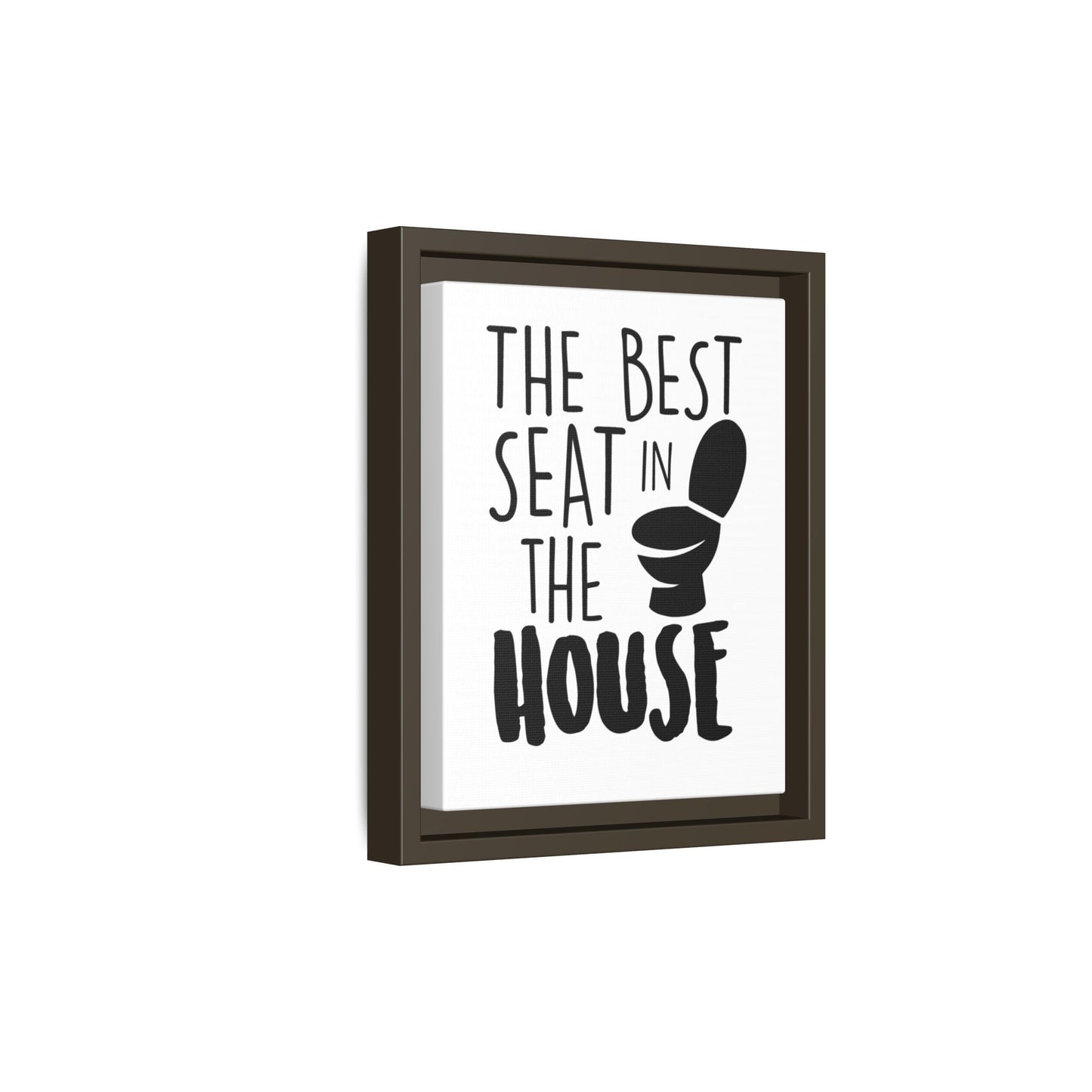 The Best Seat In The House Framed Canvas Bathroom Art