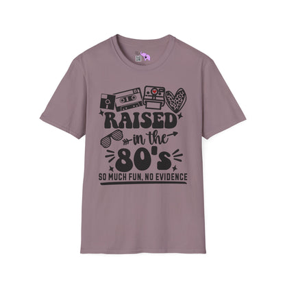 Raised In The 80's So Much Fun No Evidence Adult T-shirt