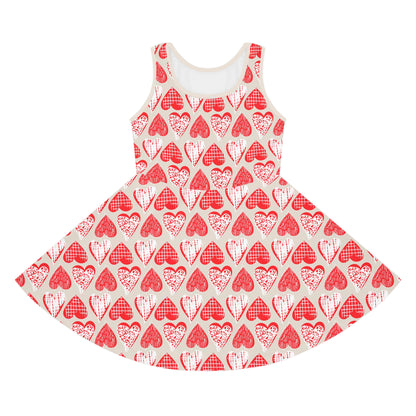 Doodle Hearts Girls' Sleeveless Sundress
