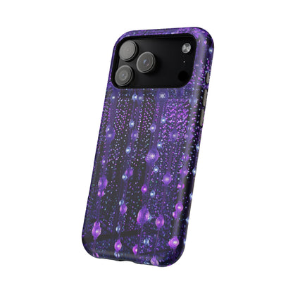 Purple Raindrops MagSafe® Compatible Tough Case for iPhone