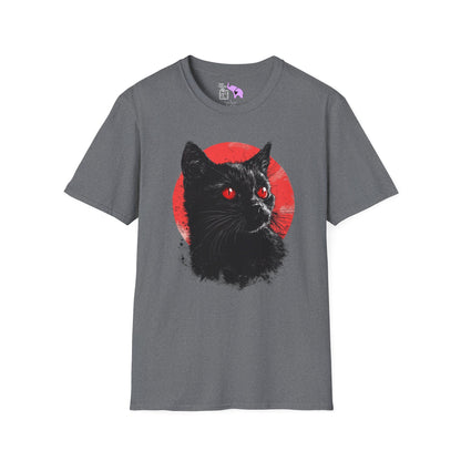 Black Cat Over Full Moon 2 Adult T-shirt