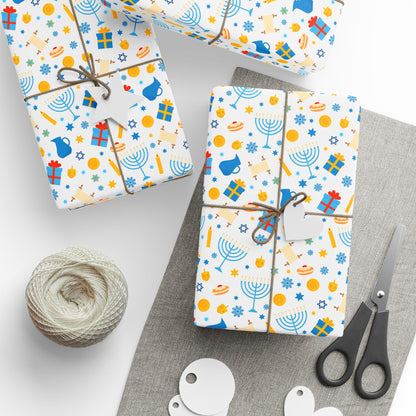 Blessings & Light Hanukkah Wrapping Paper