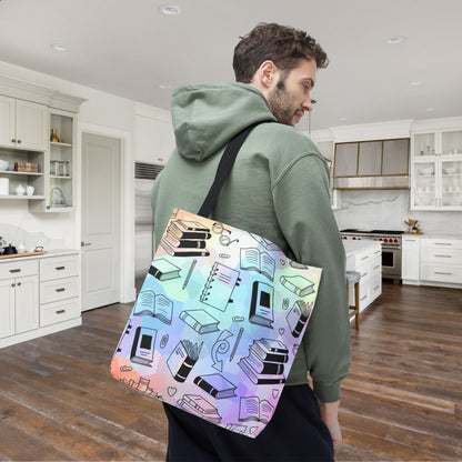 Colorful Chapters Canvas Tote Bag