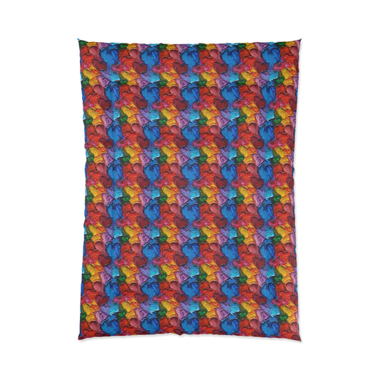 Palette Knife Hearts Comforter