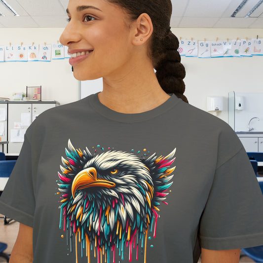 Colorful Bald Eagle Women's Boxy Tee