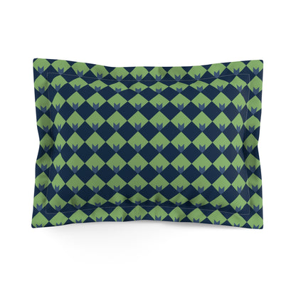 Diamond Bloom-Sage & Navy Basic Bedding Set