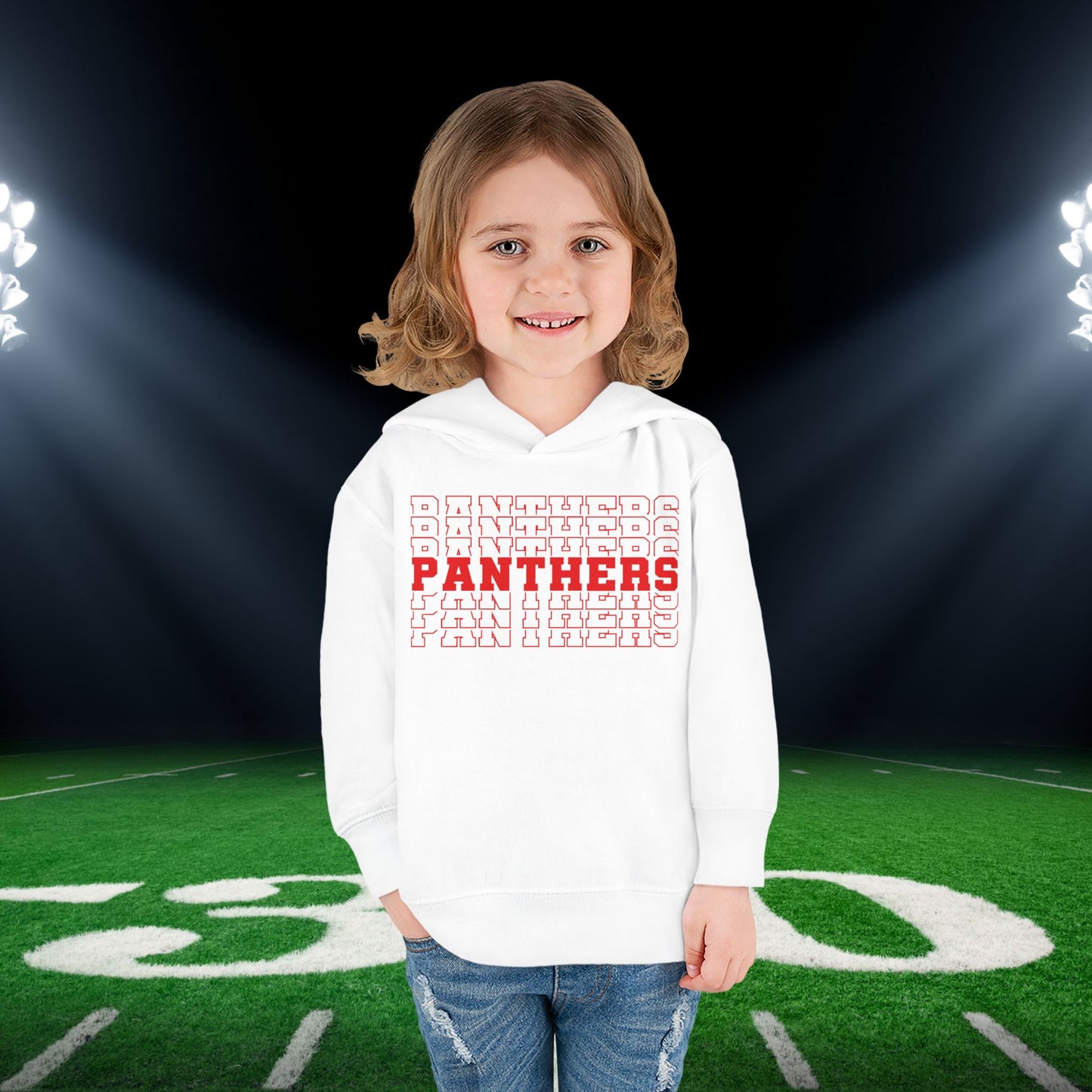 Panthers (Stacked) Toddler Hoodie