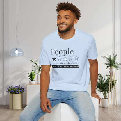 People 1 Star Absolute Nightmare Would Not Recommend Adult T-shirt