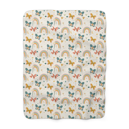 Whispering Wings & Rainbows Fleece Blanket