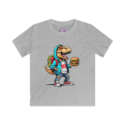 Dinosaur Hamburger Youth Softstyle Tee