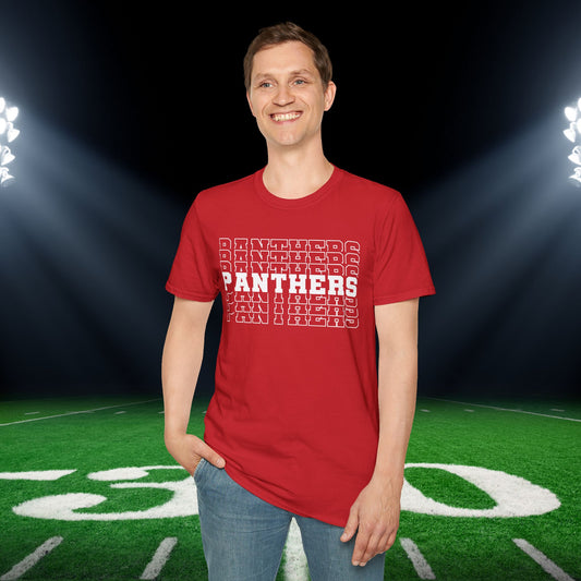 Panthers (Stacked) Adult T-shirt