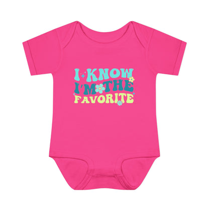 I Know I'm The Favorite Infant Baby Rib Bodysuit
